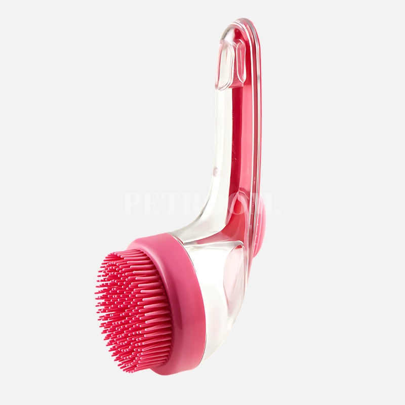 A rose red Dog grooming brush