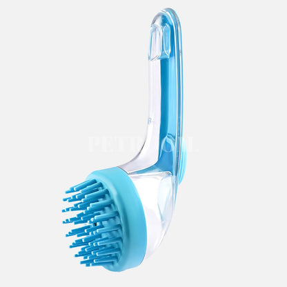 A sky blue Dog grooming brush