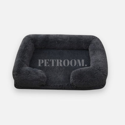 A dark grey Dog beds